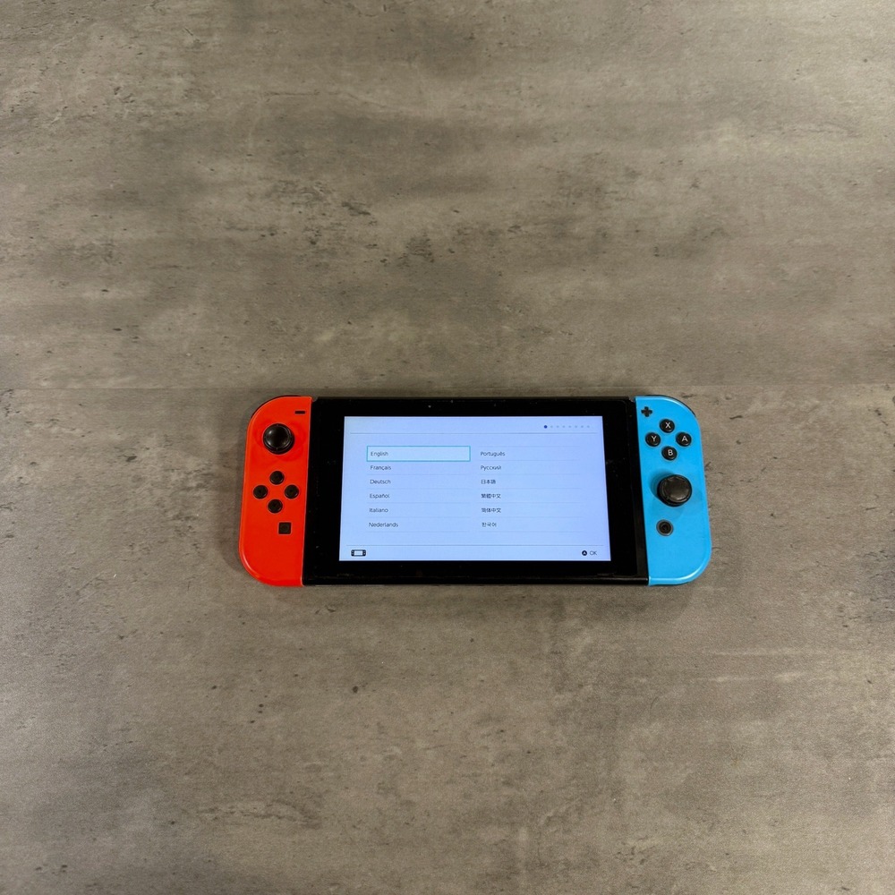 Nintendo Switch OLED Console w Joycons ONLY Neon Red Blue Handheld System